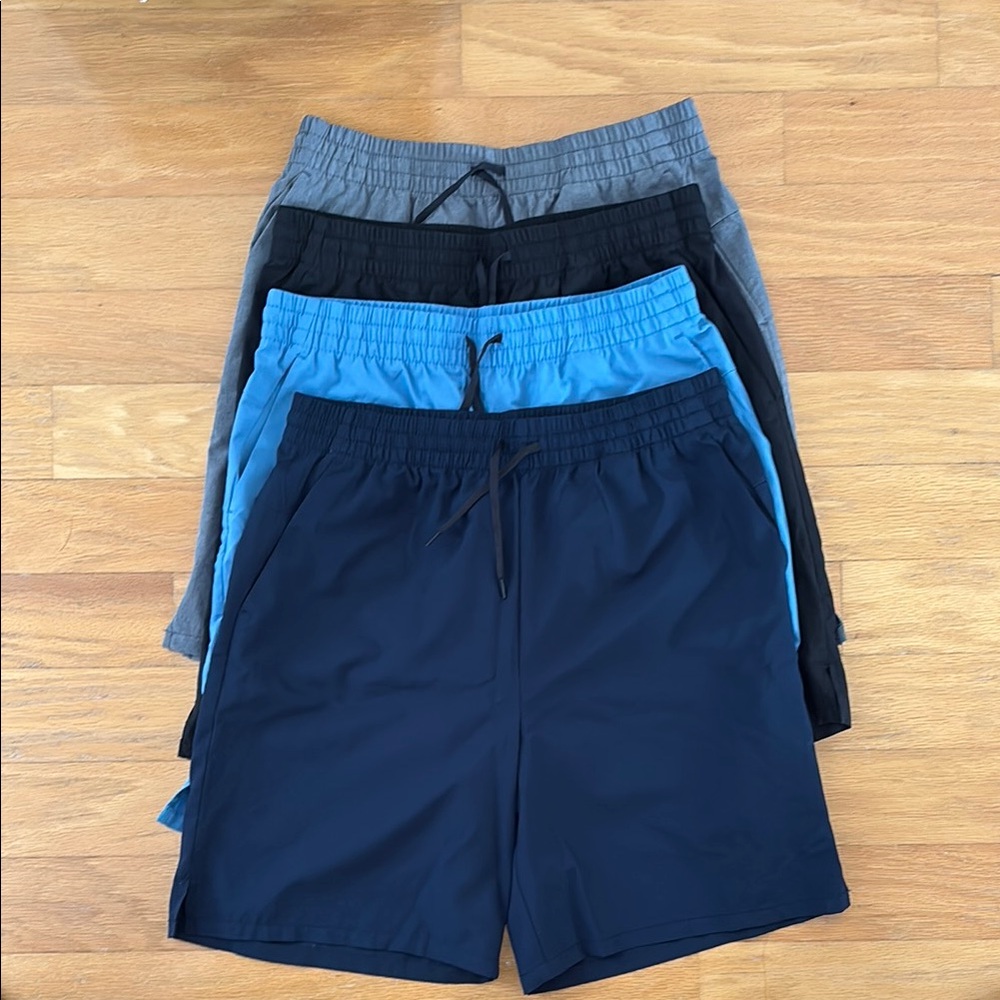 Four pairs 7” inseam Stretch Tech Shorts